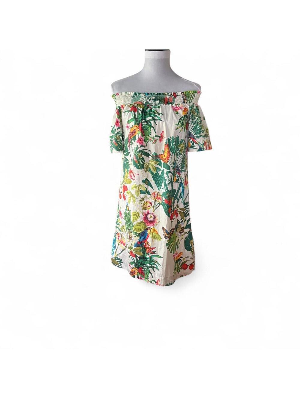 J.Crew Tropical Print Off-The-Shoulder Dress - size 2 NWOT